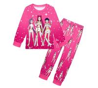 D-Demon H-Hunters Ensemble 2 pièces Pyjama pour Garçons et Filles H-Huntrix T-Shirt et Pantalon vêtements de Nuit avec pour Enfants Pyjamas pour Filles Ensemble Halloween Carnaval Fête