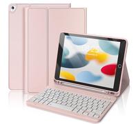 D DINGRICH Étui avec clavier pour iPad 9{^>e<^} génération - Clavier magnétique amovible sans fil, étui folio avec porte-crayon pour iPad 8{^>e<^} génération/7{^>e<^} génération/iPad Pro 10,5"/iPad