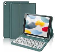 D DINGRICH Étui avec clavier pour iPad 9e/8e/7e génération 10,2", support magnétique amovible sans fil, support de clavier sans fil, support fin avec porte-crayon pour iPad Pro 10,5"/iPad Air 3e