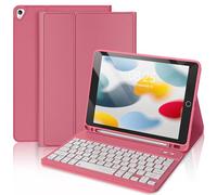 D DINGRICH Étui pour iPad 9{^>e<^} génération avec clavier 10,2 pouces, clavier sans fil magnétique amovible, étui fin à rabat avec porte-crayon pour iPad 8{^>e<^} génération/7e génération/iPad Pro