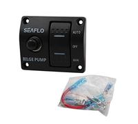 D DOLITY 12V,24V Panneau de Commutateur de Pompe de Cale à 3 Voies Automatique/Off/Manuel SFSP-015-02 avec Indicateur LED