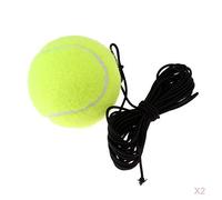 D DOLITY 2 x Practise Balle de Tennis avec Cordon élastique Unique de Tennis d'entraînement Practise