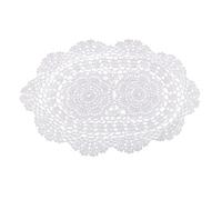 D DOLITY Formes Ovales Blanc Coton Au Crochet Dentelle Napperon Napperons Napperons Mat