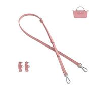 D.DUO Bandoulière de sac en cuir, mini bandoulière en cuir pour sac, kit de conversion de remplacement de bandoulière de portefeuille en cuir Longchamp (Rose)