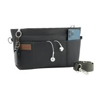 D.DUO Insert de rangement pour sac, sac à bandoulière, insert de rangement pour fourre-tout avec sangle de sac réglable, inserts de sac à main en nylon imperméable (Gris foncé, XL)