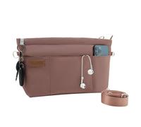 D.DUO Insert de rangement pour sac, sac à bandoulière, insert de rangement pour fourre-tout avec sangle de sac réglable, inserts de sac à main en nylon imperméable (Rose, M)