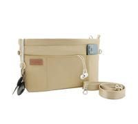 D.DUO Insert de rangement pour sac, sac à bandoulière, insert de rangement pour fourre-tout avec sangle de sac réglable, inserts de sac à main en nylon imperméable (Beige, M)
