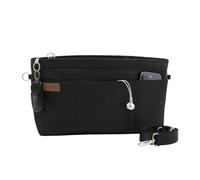 D.DUO Insert de rangement pour sac, sac à bandoulière, insert de rangement pour fourre-tout avec sangle de sac réglable, inserts de sac à main en nylon imperméable (Noir, XL)