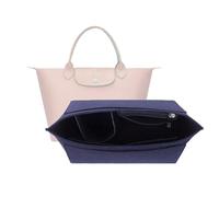 D.DUO Organiseur de sac à main, organiseur de sac à main en feutre, organiseur de sac fourre-tout pliable pour insert portefeuille pour longchamp (Bleu Foncé, Small)