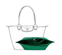D.DUO Organiseur de sac à main, organiseur de sac à main en feutre, organiseur de sac fourre-tout pliable pour insert portefeuille pour longchamp (Vert, Medium)