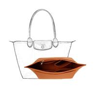 D.DUO Organiseur de sac à main, organiseur de sac à main en feutre, organiseur de sac fourre-tout pliable pour insert portefeuille pour longchamp (Marron, Small)