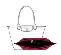 D.DUO Organiseur de sac à main, organiseur de sac à main en feutre, organiseur de sac fourre-tout pliable pour insert portefeuille pour longchamp (Rouge Foncé, Medium)
