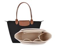 D.DUO Organiseur de sac, accessoires de sac à main, organiseur fourre-tout Longchamp à longue poignée (Beige, L(long poignée))