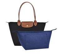 D.DUO Organiseur de sac, organiseur de sac à main avec fermeture éclair, convient aux poignées longues et courtes de long champ (Bleu Foncé, M)