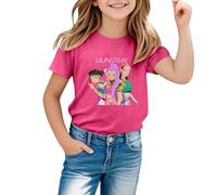 D-emon H-unters T-shirt pour fille Kpop Merch Membre Tee pour filles fans 1-12Y Top décontracté manches courtes graphique 2025 Pop enfants Haut surdimensionné col rond T-shirt Huntrx, #A26, 11-12