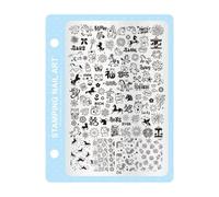 d ' estampage pour Nail Art, 10 motifs de dessins de vacances, pochoirs pour Salon du marché international, outil d ' estampage