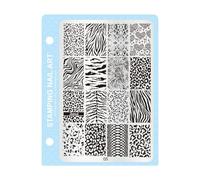 d ' estampage pour Nail Art, 10 motifs de dessins de vacances, pochoirs pour Salon du marché international, outil d ' estampage