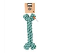 D ET D HOME-Jouet pour chien forme os en corde bleu D&D Home Dente taille L - 30 cm