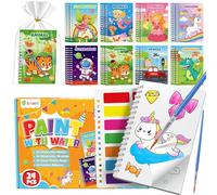 D-FantiX Lot de 24 Peinture avec Livres d'Eau pour Enfants 3 4 5 6 7 8-12, Livre de Coloriage Magique à l eau pour Tout-Petits, Cahier Coloriage Rentree Scolaire Cadeau Fille Garcon
