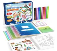 D-FantiX My Storybook Kit d'activités créatives d'écriture et de dessin pour garçons et filles, trousse de fabrication de bandes dessinées à couverture rigide avec autocollants, fournitures d'art et