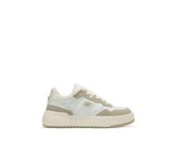 D.Franklin Baskets Femme Court Fleece Blanc - Chaussures habillées pour Femme - Mode décontractée - Taille (40) - Modèle Court