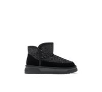 D.Franklin Bottes Femme en Daim avec Doublure Intérieure Atlas Glitter Noir - Bottes pour Femme - Mode décontractée - Taille (36)