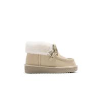 D.Franklin Bottines Femme Extérieur en Cuir et Doublure Intérieure en Fourrure Nordic Mid Fur Crème - Bottes pour Femme - Mode décontractée - Taille (38) - Modèle nordic