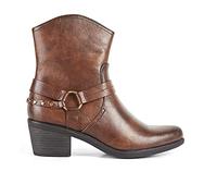 D.Franklin Femme Botas Cowbpy Haut Chaussure Bateau, Brun, 40 EU