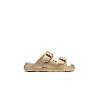 D. Franklin Sandales ouvertes pour femme avec bride réglable Vibe dorées - Sandales de sport plates et confortables pour l’été - Taille (37) - Modèle Buckle