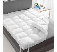 D & G The Duck And Goose Co Surmatelas surrempli en Peluche Extra épaisse pour Grand lit, surmatelas surrempli avec Dessus d'oreiller pour Un Meilleur Rembourrage. Surmatelas Extra épais pour Grand