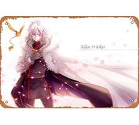 D Gray Man Allen Walker White Hair Timcanpy Anime Poster Décoration murale rétro en métal Plaque métallique 20,3 x 30,5 cm