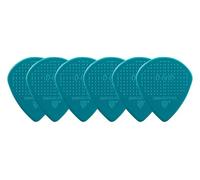 D-Grip Médiators Plectrum/Pick, Jazz A petit forme, 0,88 mm, turquoise, 6 pièces