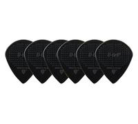 D-Grip médiator - Janicek médiators en nylon - Jazz C-grande forme - 1,40 mm noir - paquet de 6 - avec surface texturée antidérapante - fabriqué en République tchèque