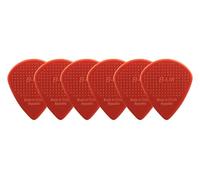 D-Grip Médiators Plectrum/Pick, Jazz B forme moyenne, 1,18 mm, rouge, 6 pièces