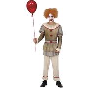 DEGUISE TOI - Déguisement clown psycho homme - Haut - Pantalon - XL - Marron - Déguisements adultes - 100% Polyester - Lavage à la main - Halloween