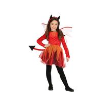 D?Guisement De D?Mon Ou Diablesse Ailes Pour Fille (Taille 7-9a) Multicolore