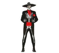 D?Guisement De Squelette Mexicain Dia De Los Muertos Pour Hommes Halloween (Taille M) Multicolore