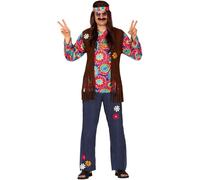 D?Guisement Hippie Avec Fleurs Pour Homme (Taille M) Multicolore