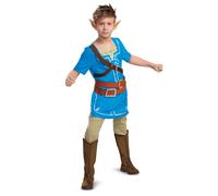 D guisement Link pour enfant, costume officiel Zelda Breath of The Wild, classique, taille enfant M (7-8), multicolore