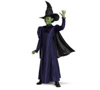D guisement Wicked Elphaba pour fille, cape et chapeau officiels de luxe, taille enfant (7-8)