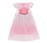 D?guisements Princesse Elsa Anna Robe ? Manches Longue Enfant Fille Cosplay Glace Reine des Neige Costume et Accessoires pour C?r?monie Soir?e Anniversaire Mariage Rose-04 2-3 ans