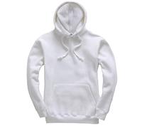 D&H CLOTHING UK - BNW- Sweat à capuche unisexe pour adulte, uni, de qualité, polaire mélangée - Différentes tailles disponibles XS-6XL, blanc, S