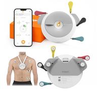 D-Heart ECG Portable Professionnel 8/12 Dérivations | 60 Électrodes Incluses | Calcul PR, QRS | PDF Partageable | Compatible iOS & Android | Dispositif Médical pour Patients et Professionnels