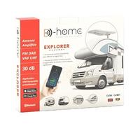 D-Home - Explorer Connect - Antenne amplifiée TV pour Caravane, Gain Total 30 DB. Antenne connectée Pilotable par Une Application Mobile pour Une Réception Optimale. Installation Facile/clé en Main