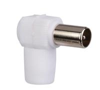 D-Home - Fiche Mâle coudée 9.52mm - Plastique - Connecteurs splitters Fiches Prises Adaptateurs Coaxiaux pour Antenne TV