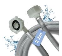 D.I. Accessa Tuyau d'eau de 2.5m Tuyau d'arrivée d'eau 3/4 pouces droit/angle 90 degrés pour lave-linge lave-vaisselle 2556644 Compatible avec EUROMAID Lave-vaisselle E14DWX Midea