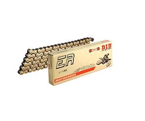 D.I.D 420NZ3GBX140RB Open Chain with Spring Link, Gold/Black