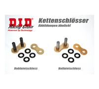 D.I.D. Hollow rivet serrure 525 ZVM-X (G-G) - (ZJ) 525 pitch, noir-or