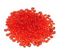 D I Y Lot de 500 diamants acryliques transparents pointus pour fête de mariage - 10 mm - Rouge
