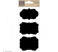 D.I.Y with Toga Etiquettes Ardoise STY011, Autre, Noir, 9 x 22 x 0.2 cm